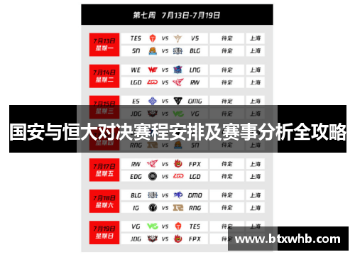 国安与恒大对决赛程安排及赛事分析全攻略